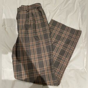 Reformation Plaid Pleated Trousers Size 2P